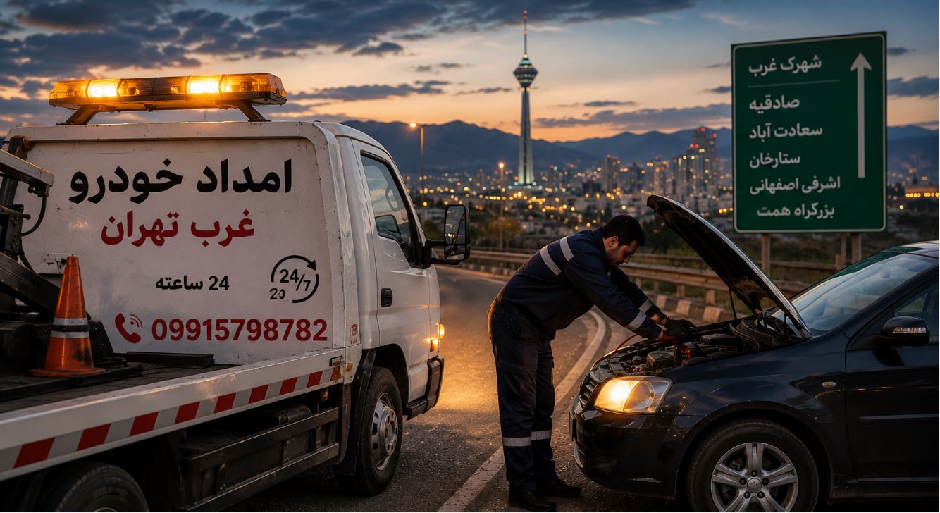 امداد خودرو غرب تهران|خدمات فوری، شبانه‌روزی و سیار در محل